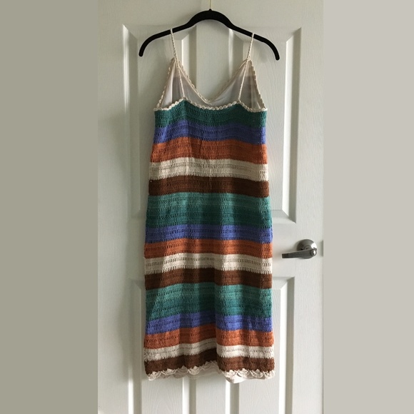 zara striped crochet dress